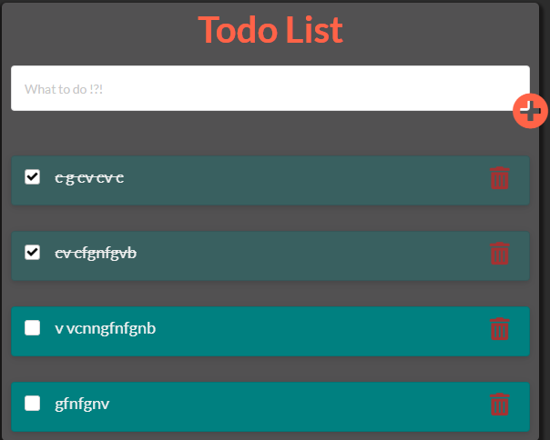 A simple todo list built with react. Create, delete and check your activities.